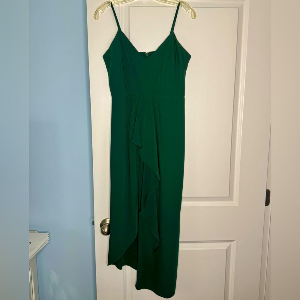 Gianni Bini Forest/Hunter Green Tulip Front Dress